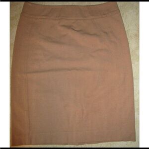 Ann Taylor Tan Knee-Length Pencil Skirt